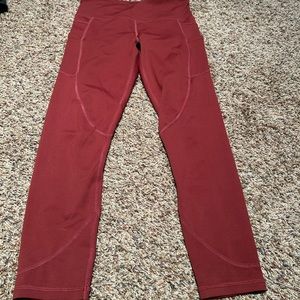 ZYIA size 6/8 burnt red leggings 24 inch
